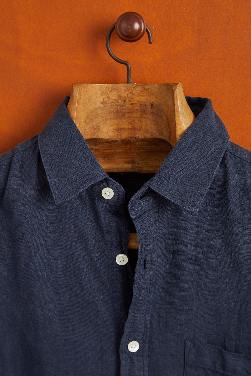 PORTUGUESE FLANNEL LINEN SHIRT - NAVY