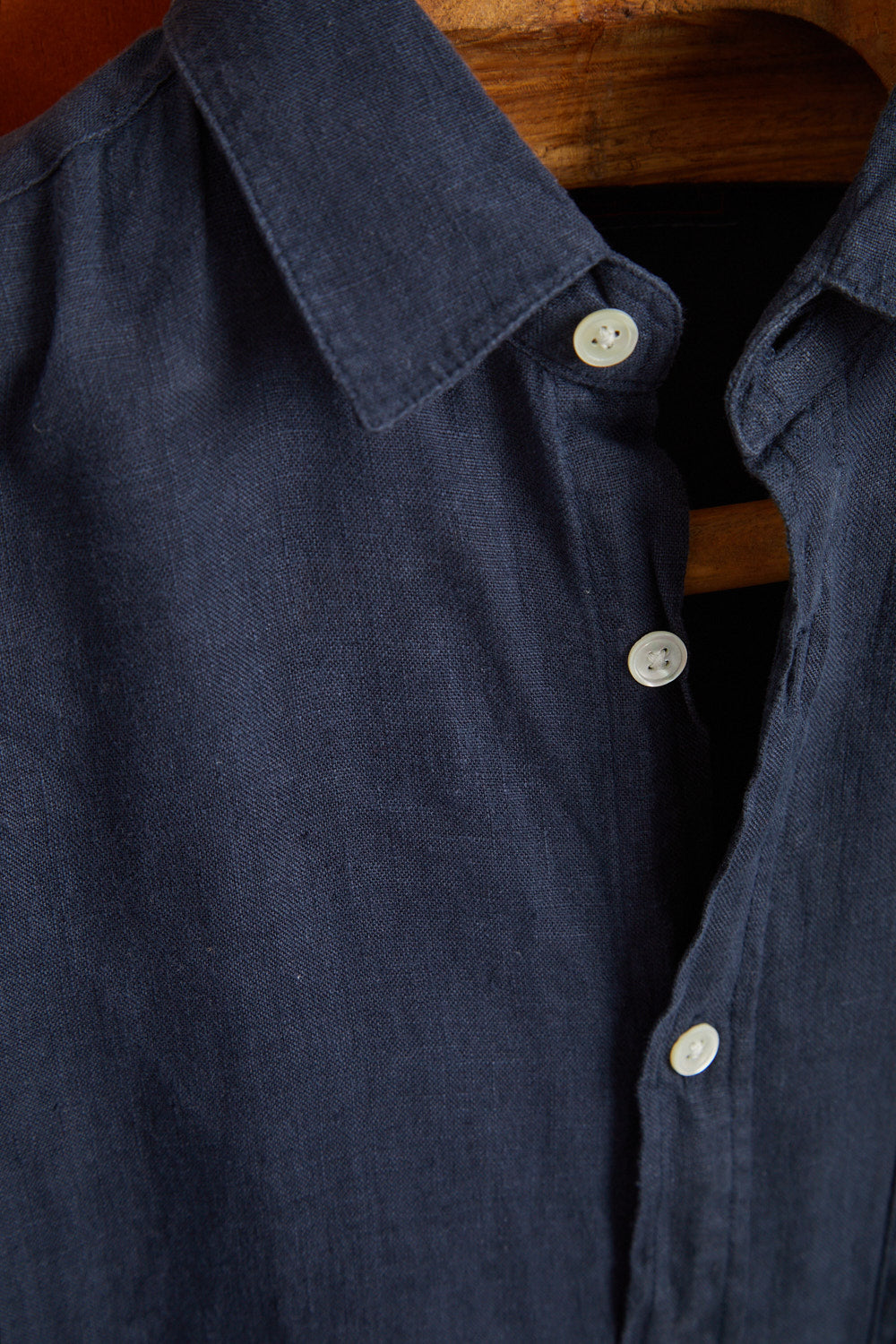 PORTUGUESE FLANNEL LINEN SHIRT - NAVY