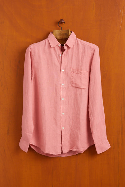 PORTUGUESE FLANNEL LINEN SHIRT - ROSE