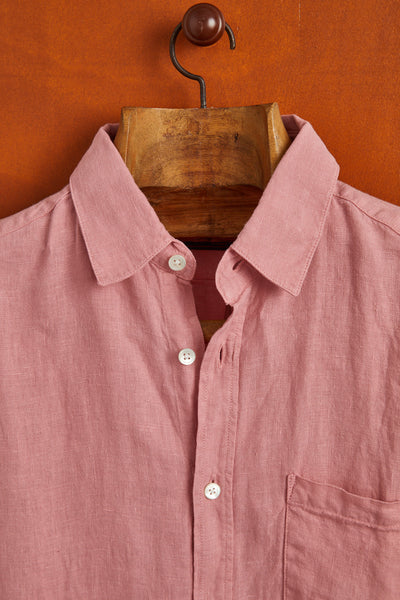 PORTUGUESE FLANNEL LINEN SHIRT - ROSE