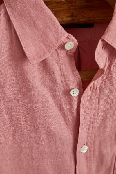 PORTUGUESE FLANNEL LINEN SHIRT - ROSE