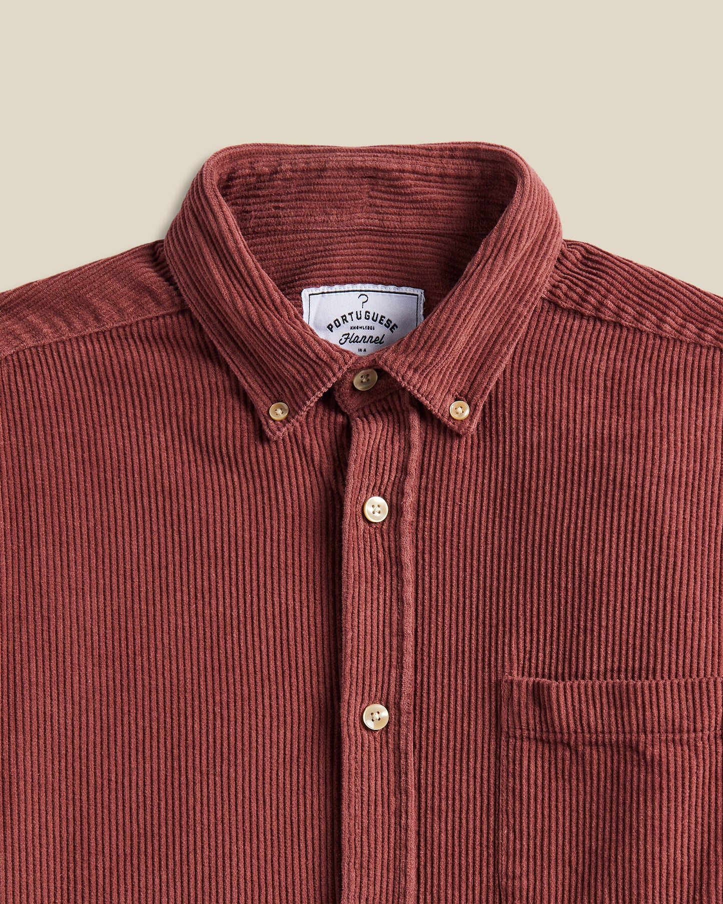 PORTUGUESE FLANNEL LOBO SHIRT - BORDEAUX