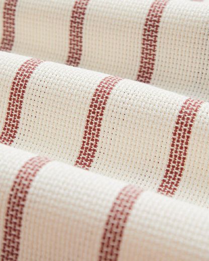 PORTUGUESE FLANNEL PIQUET STRIPE - BORDEAUX