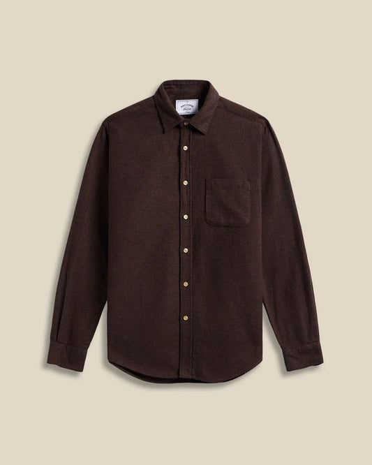 PORTUGUESE FLANNEL TECA SHIRT - BROWN