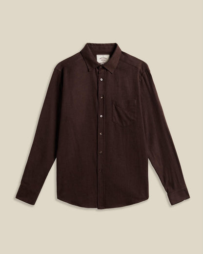 PORTUGUESE FLANNEL TECA SHIRT - BROWN