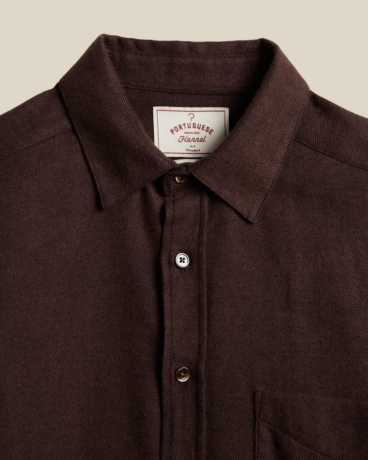 PORTUGUESE FLANNEL TECA SHIRT - BROWN