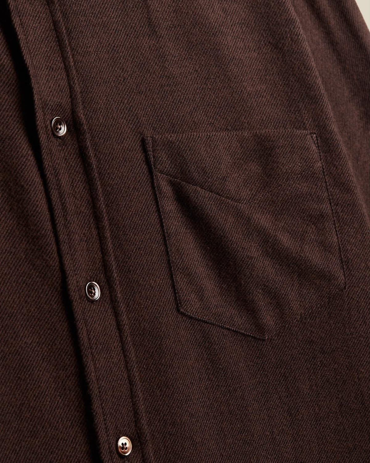 PORTUGUESE FLANNEL TECA SHIRT - BROWN