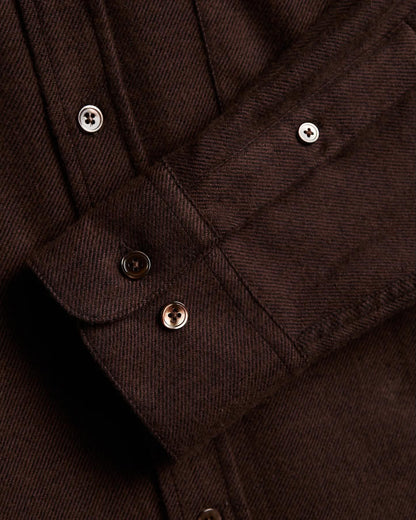 PORTUGUESE FLANNEL TECA SHIRT - BROWN