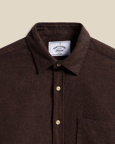 PORTUGUESE FLANNEL TECA SHIRT - BROWN