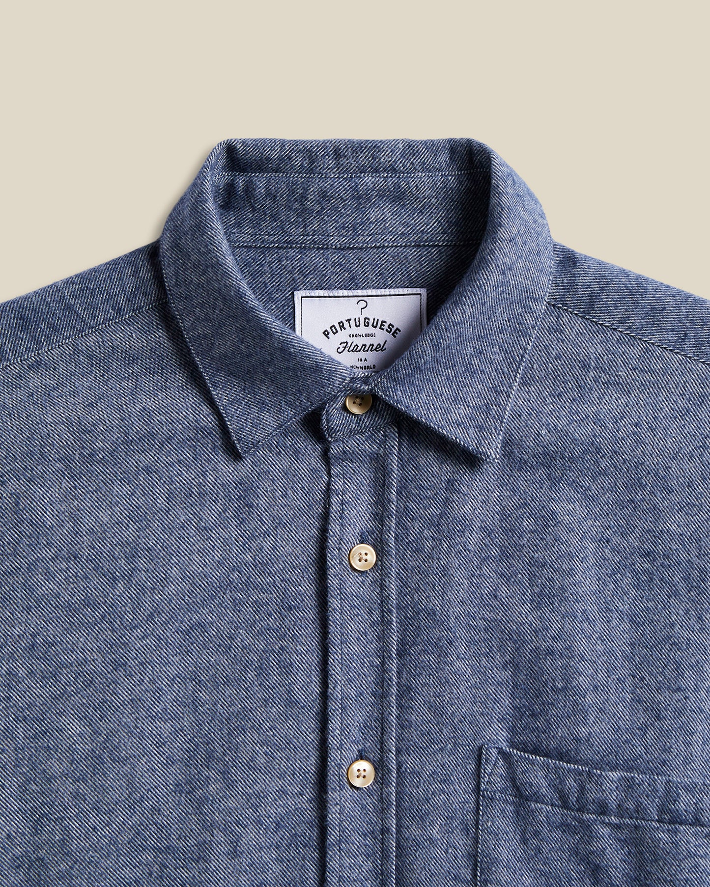 PORTUGUESE FLANNEL TECA SHIRT - INDIGO