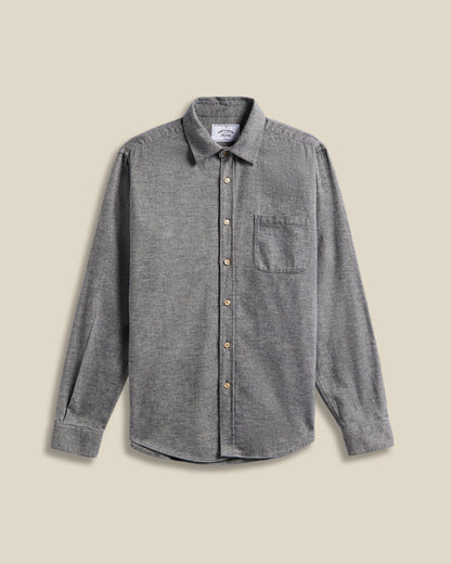 PORTUGUESE FLANNEL TECA SHIRT - LIGHT GREY