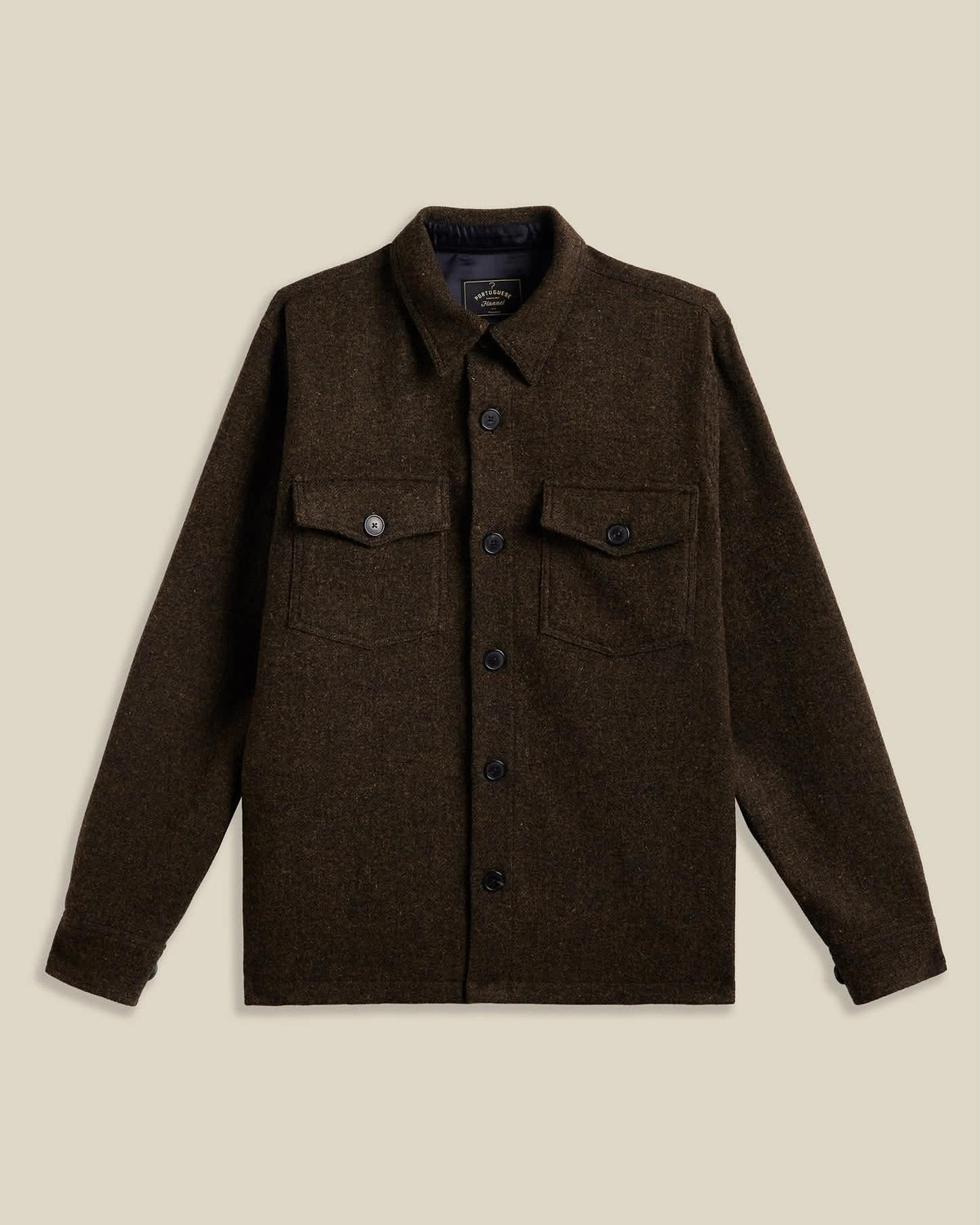 PORTUGUESE FLANNEL WOOL FIELD OVERSHIRT - OLD FOREST