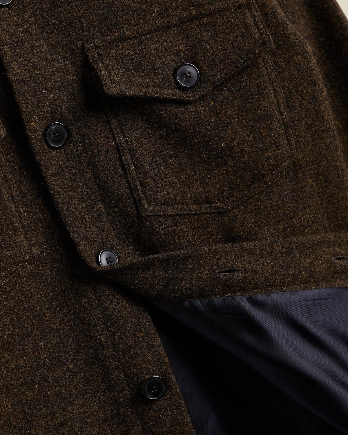 PORTUGUESE FLANNEL WOOL FIELD OVERSHIRT - OLD FOREST