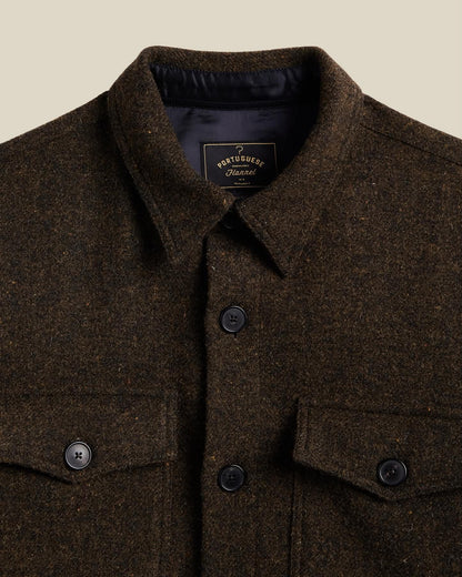 PORTUGUESE FLANNEL WOOL FIELD OVERSHIRT - OLD FOREST