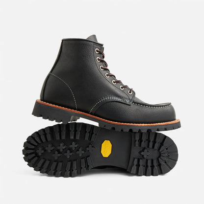 RED WING SHOES 6" CLASSIC ROUGHNECK MOC TOE 2949 - BLACK OIL SLICK
