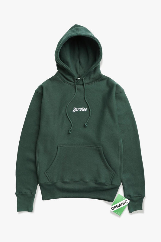 SERVICE WORKS 12 OZ SERVICE LOGO HOODIE - FOREST