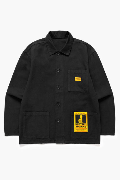 SERVICE WORKS CANVAS CHORE SHIRT - BLACK