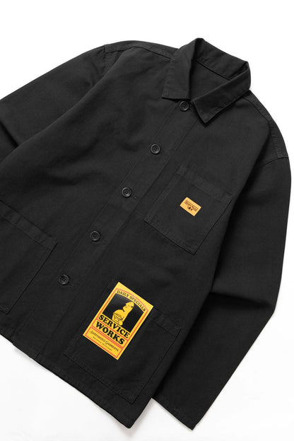 SERVICE WORKS CANVAS CHORE SHIRT - BLACK
