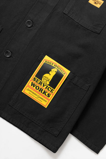 SERVICE WORKS CANVAS CHORE SHIRT - BLACK