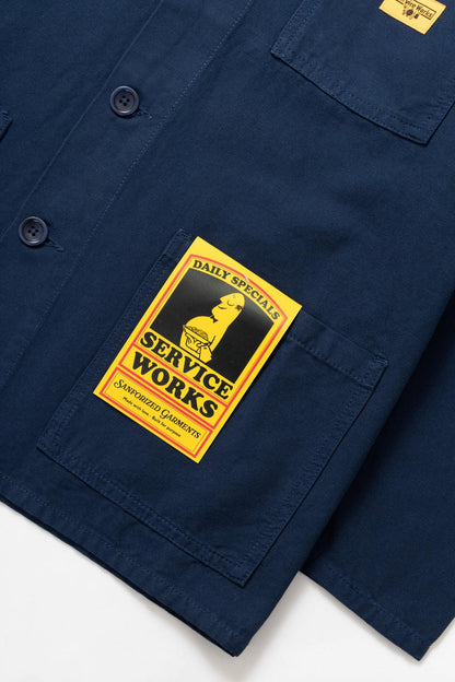 SERVICE WORKS CANVAS CHORE SHIRT - NAVY