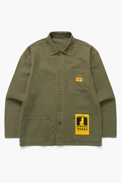 SERVICE WORKS CANVAS CHORE SHIRT - OLIVE