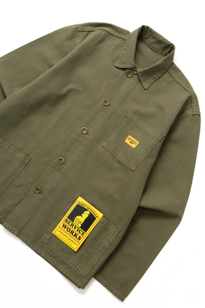 SERVICE WORKS CANVAS CHORE SHIRT - OLIVE