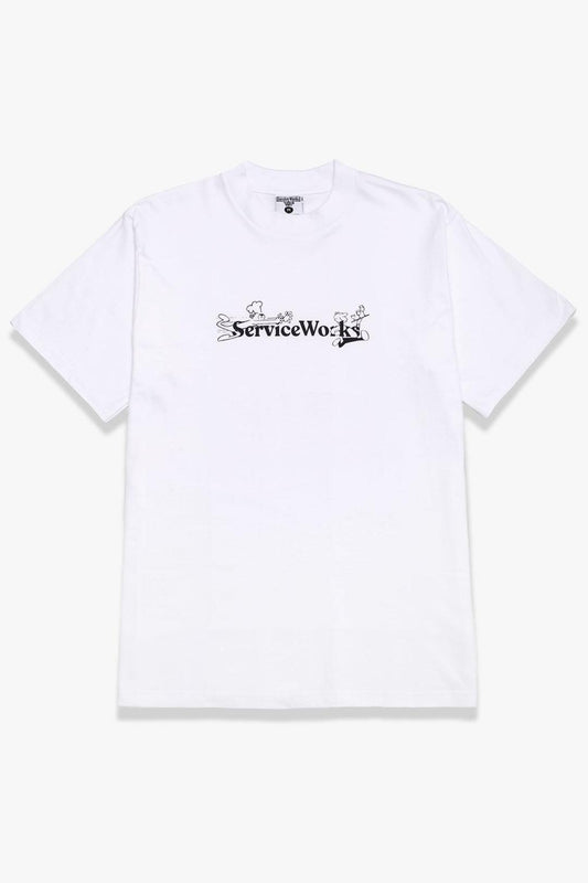 SERVICE WORKS CHASE TEE - WHITE