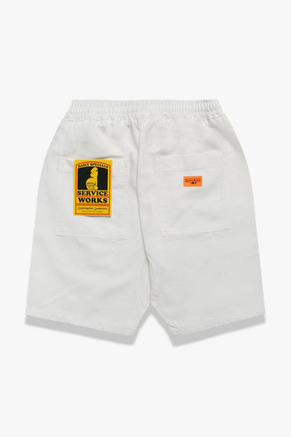 SERVICE WORKS CANVAS CHEF SHORTS - WHITE