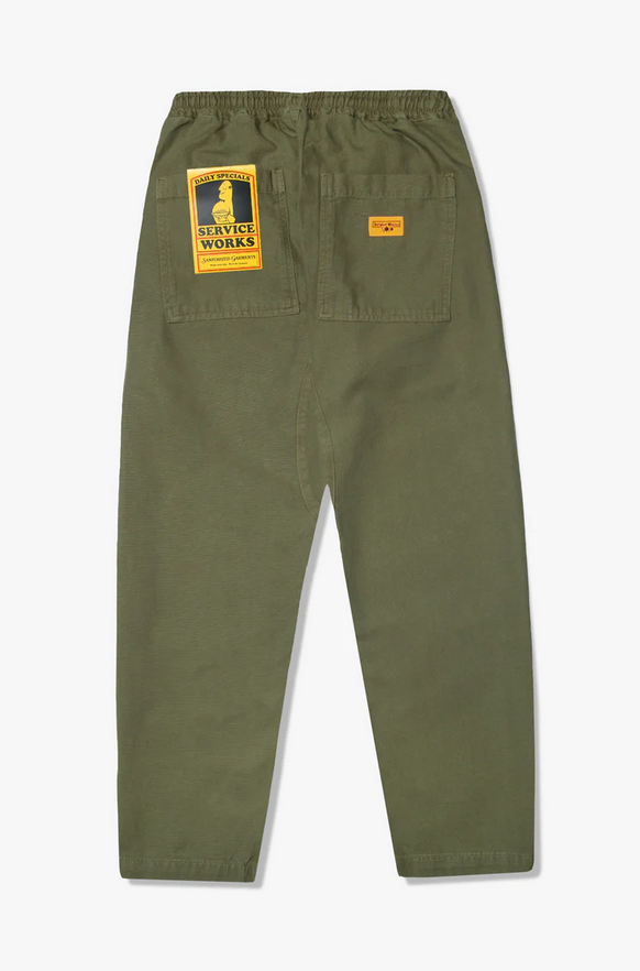 SERVICE WORKS CANVAS CHEF PANTS - OLIVE