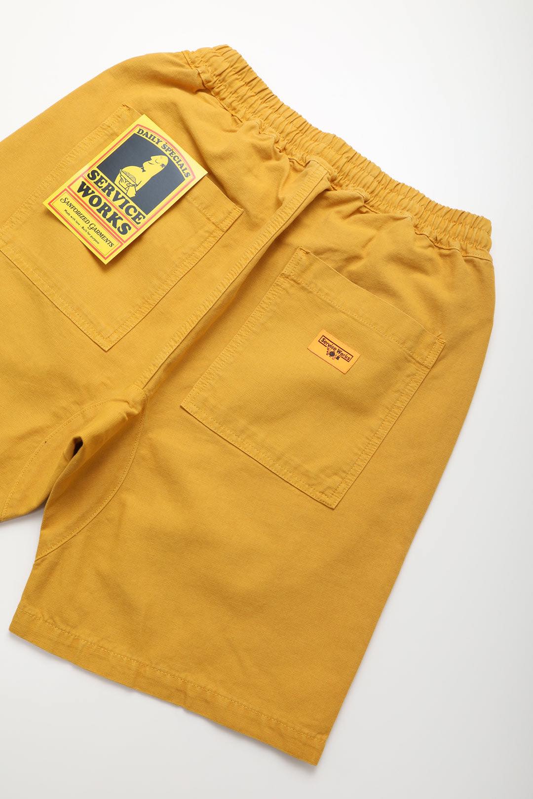 SERVICE WORKS CANVAS CHEF SHORTS - GOLD