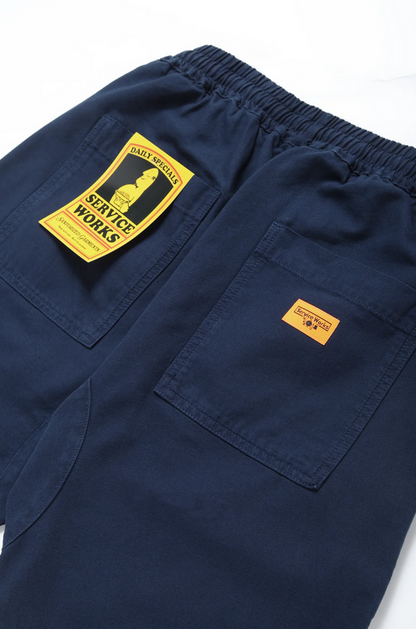 SERVICE WORKS CANVAS CHEF SHORTS - NAVY