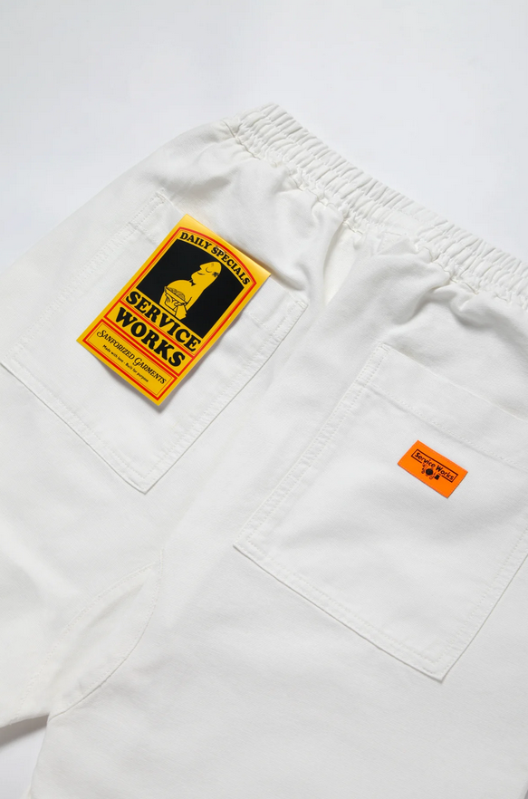 SERVICE WORKS CANVAS CHEF SHORTS - WHITE