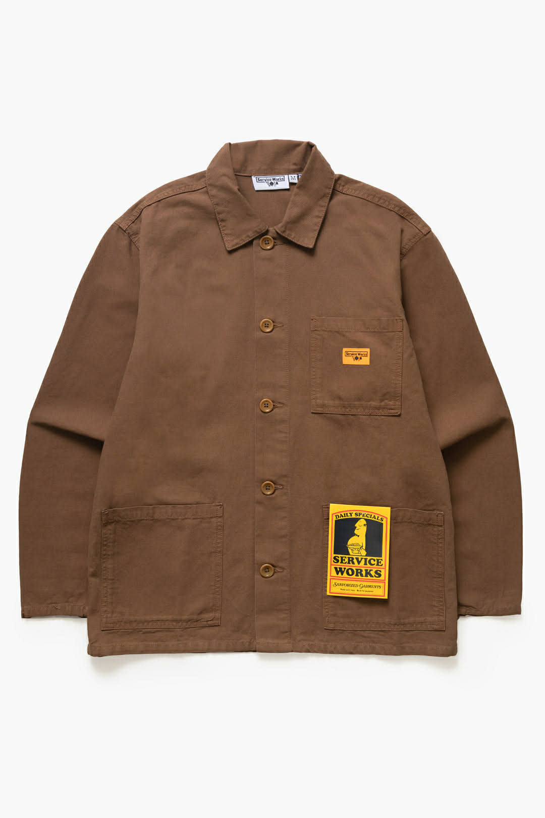 SERVICE WORKS CANVAS CHORE SHIRT - BARK