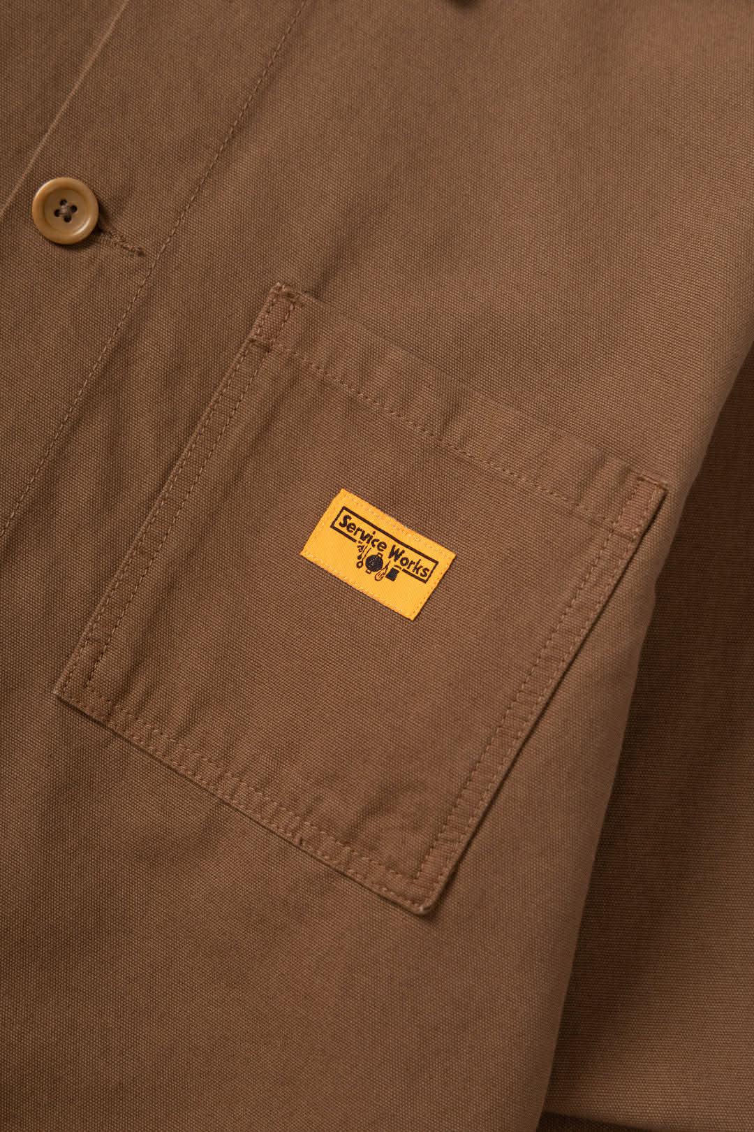 SERVICE WORKS CANVAS CHORE SHIRT - BARK