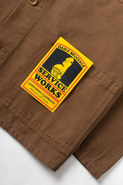 SERVICE WORKS CANVAS CHORE SHIRT - BARK
