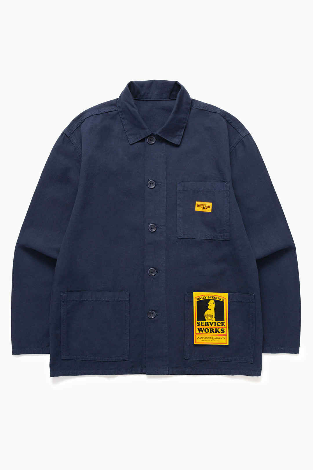 SERVICE WORKS CANVAS CHORE SHIRT - DARK NAVY
