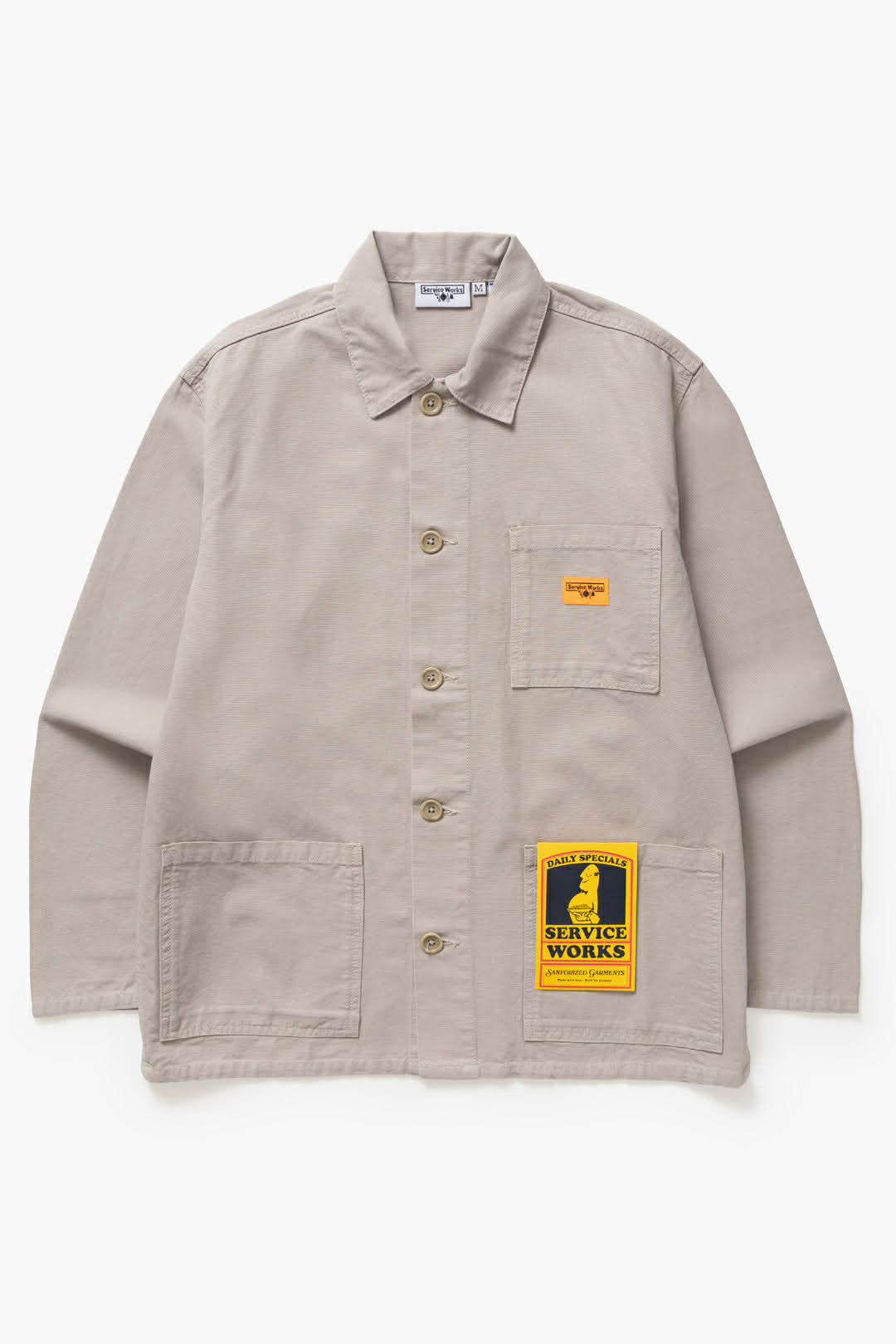 SERVICE WORKS CANVAS CHORE SHIRT - STONE