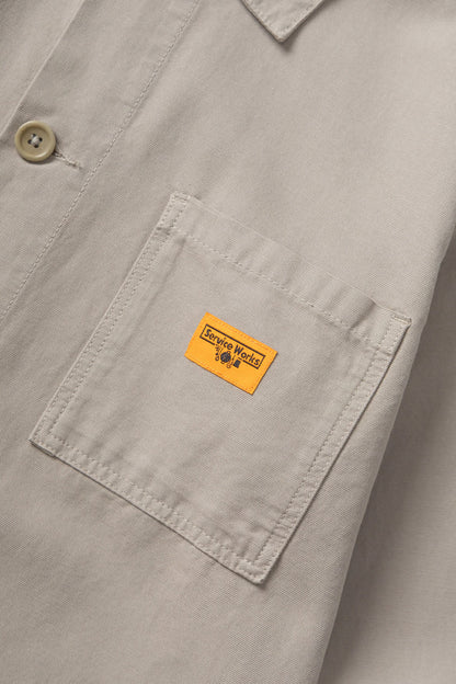 SERVICE WORKS CANVAS CHORE SHIRT - STONE