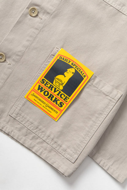 SERVICE WORKS CANVAS CHORE SHIRT - STONE