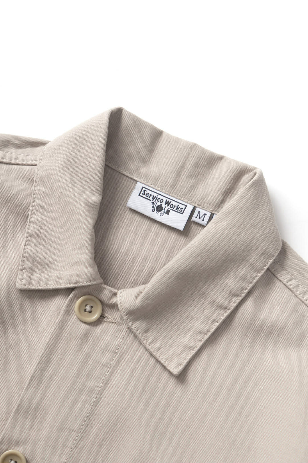 SERVICE WORKS CANVAS CHORE SHIRT - STONE