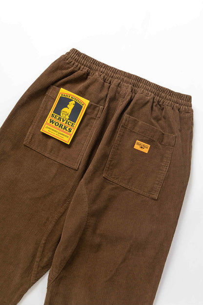 SERVICE WORKS CORDUROY CHEF PANTS - BARK