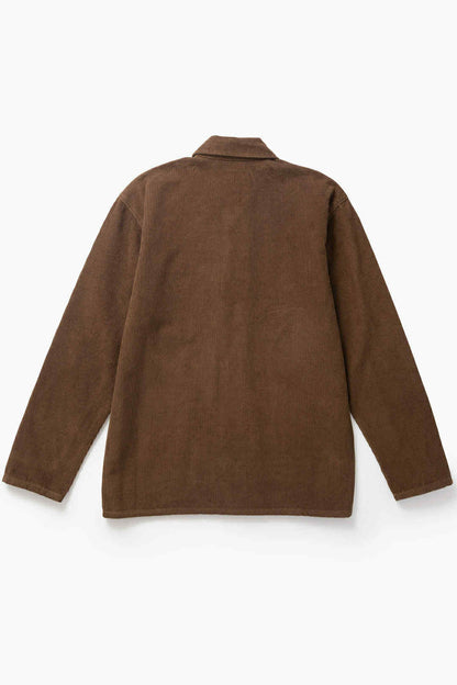 SERVICE WORKS CORDUROY CHORE SHIRT - BARK