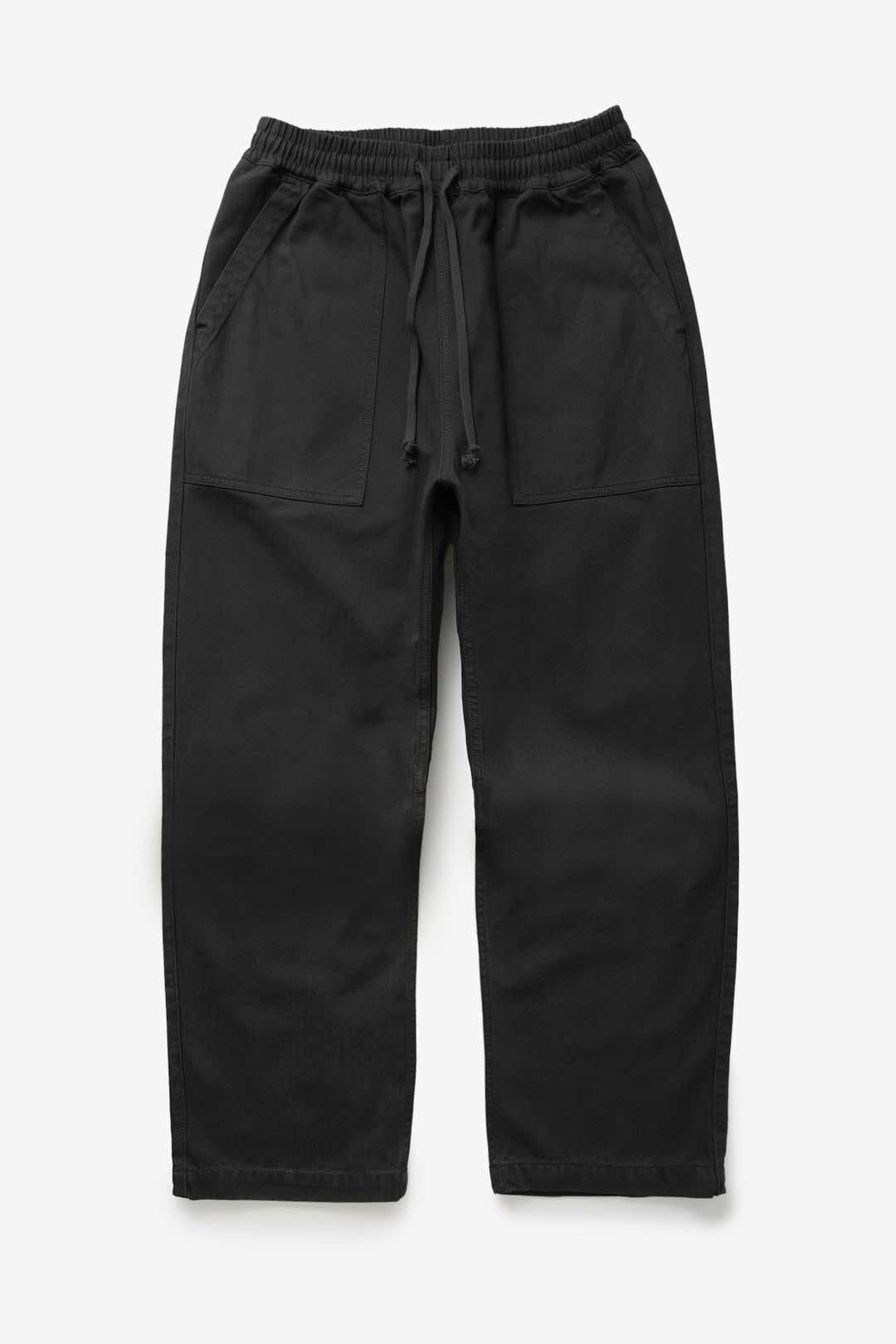 SERVICE WORKS HERRINGBONE CHEF PANTS - BLACK