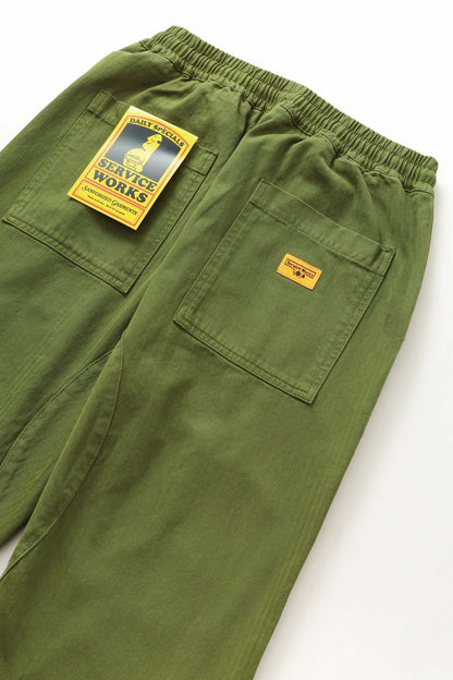 SERVICE WORKS HERRINGBONE CHEF PANTS - PESTO