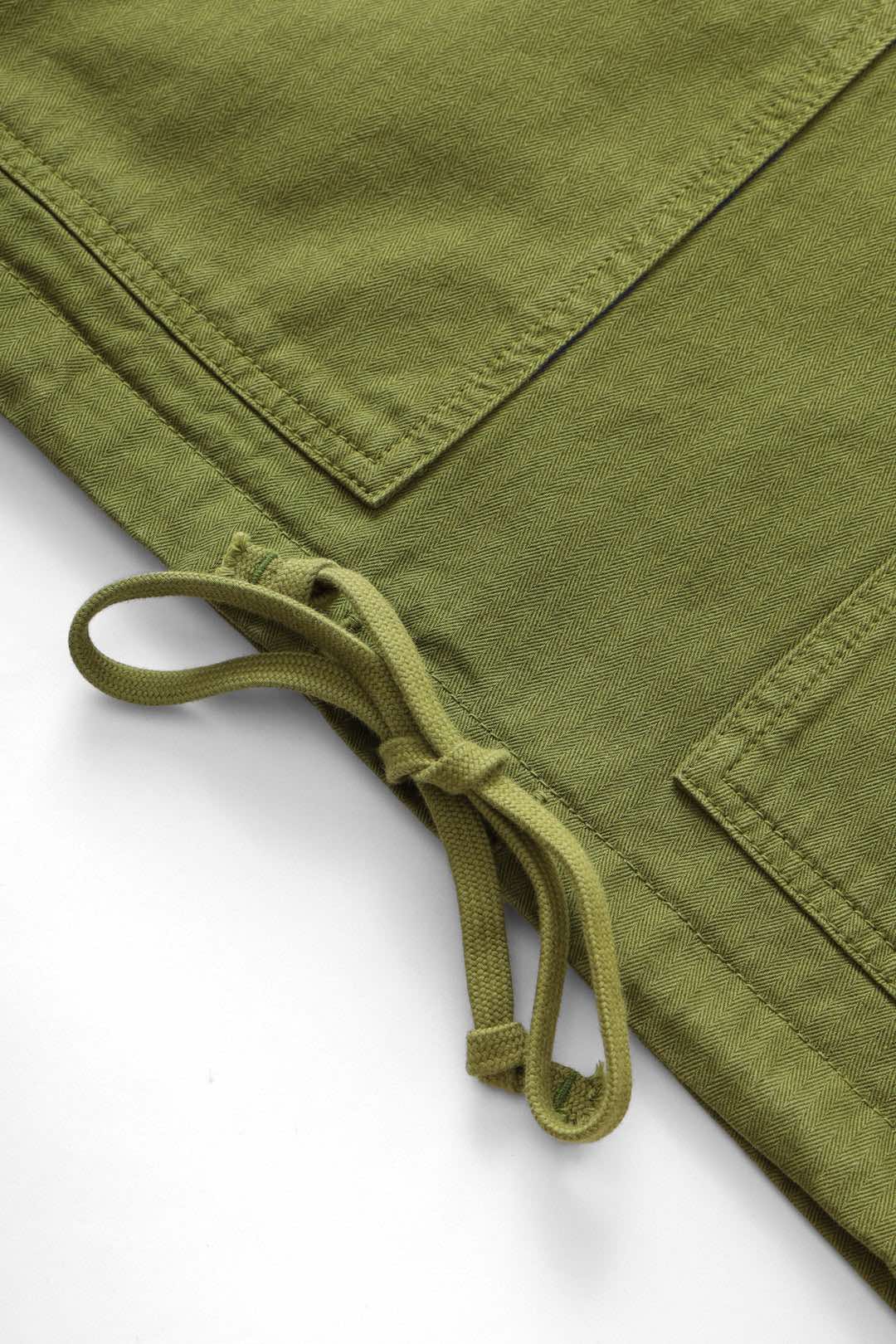 SERVICE WORKS HERRINGBONE MARKET SMOCK JACKET - PESTO