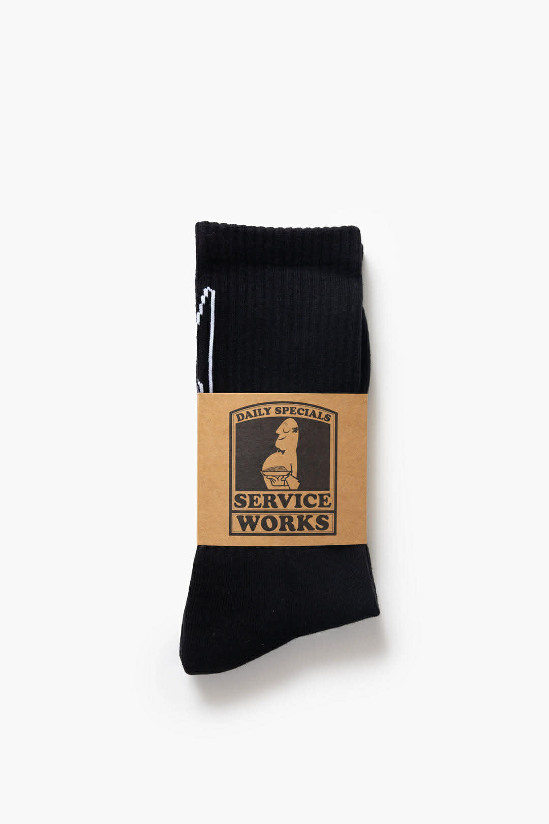 SERVICE WORKS KNIFE & FORK SOCKS - BLACK