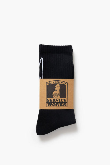 SERVICE WORKS KNIFE & FORK SOCKS - BLACK