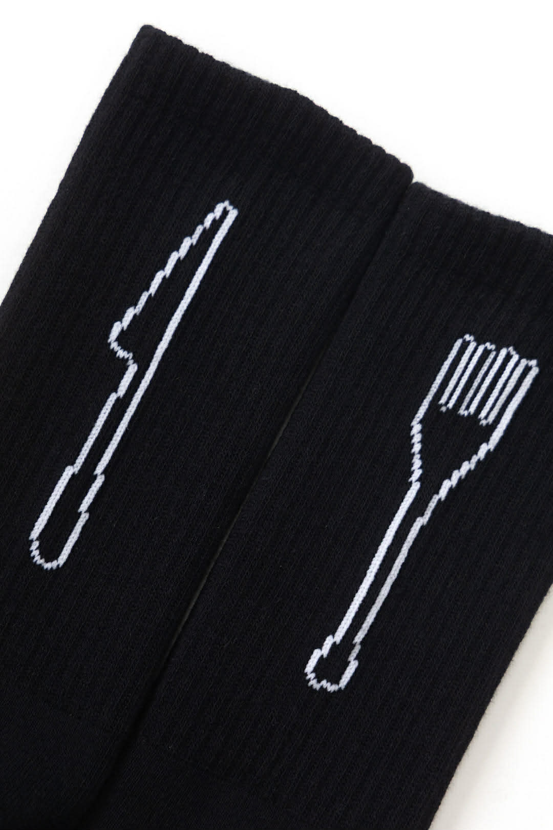 SERVICE WORKS KNIFE & FORK SOCKS - BLACK