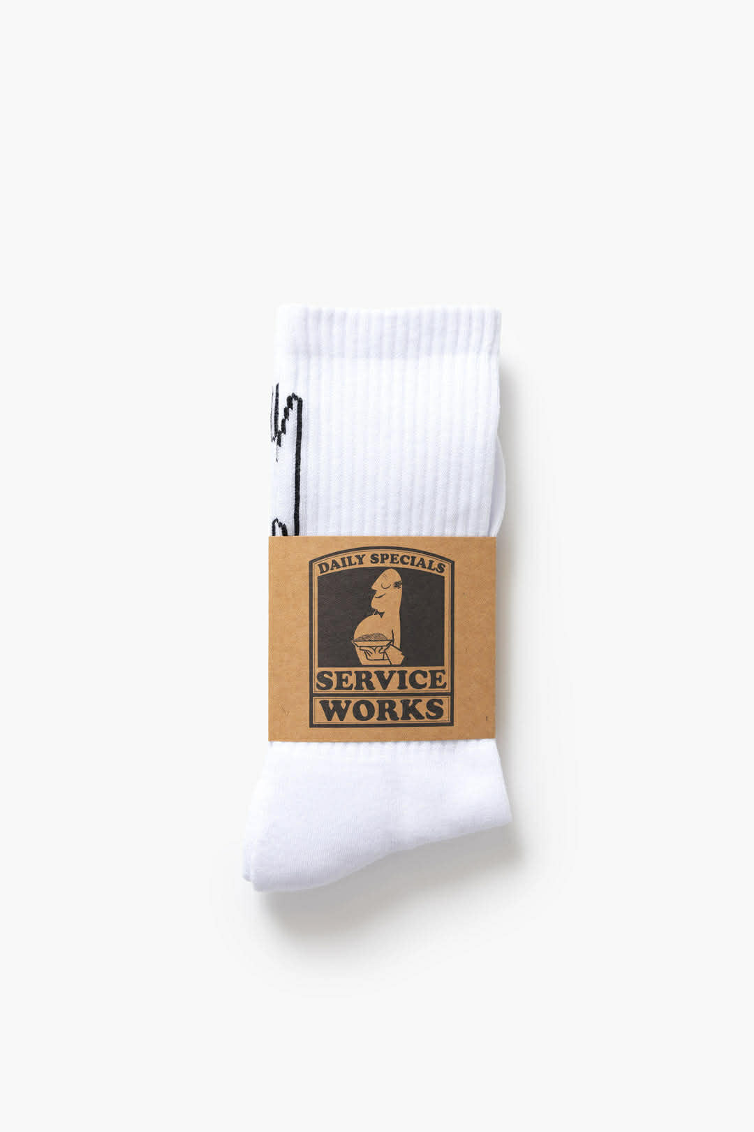 SERVICE WORKS KNIFE & FORK SOCKS - WHITE