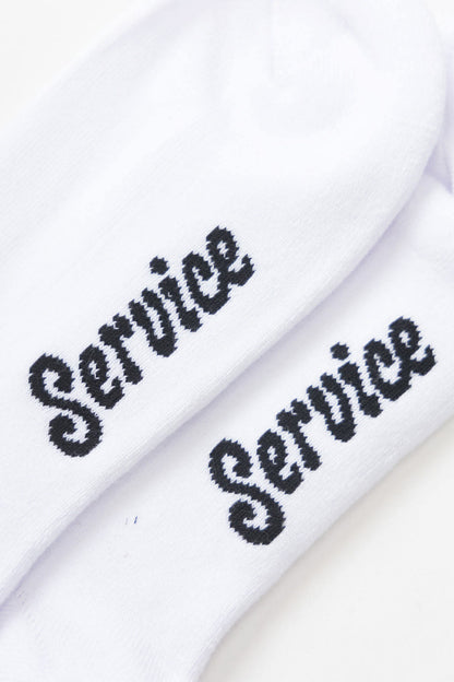 SERVICE WORKS KNIFE & FORK SOCKS - WHITE